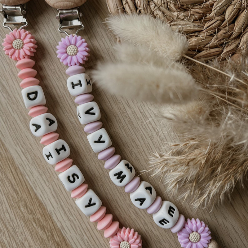 Baby Pacifier Clip - Baby Personalized Name Pacifier Clips Nipple