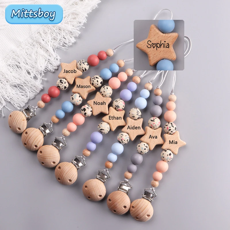 NEW Custom Name Wooden Persona - Baby Pacifier Clip 리뷰 및 가격